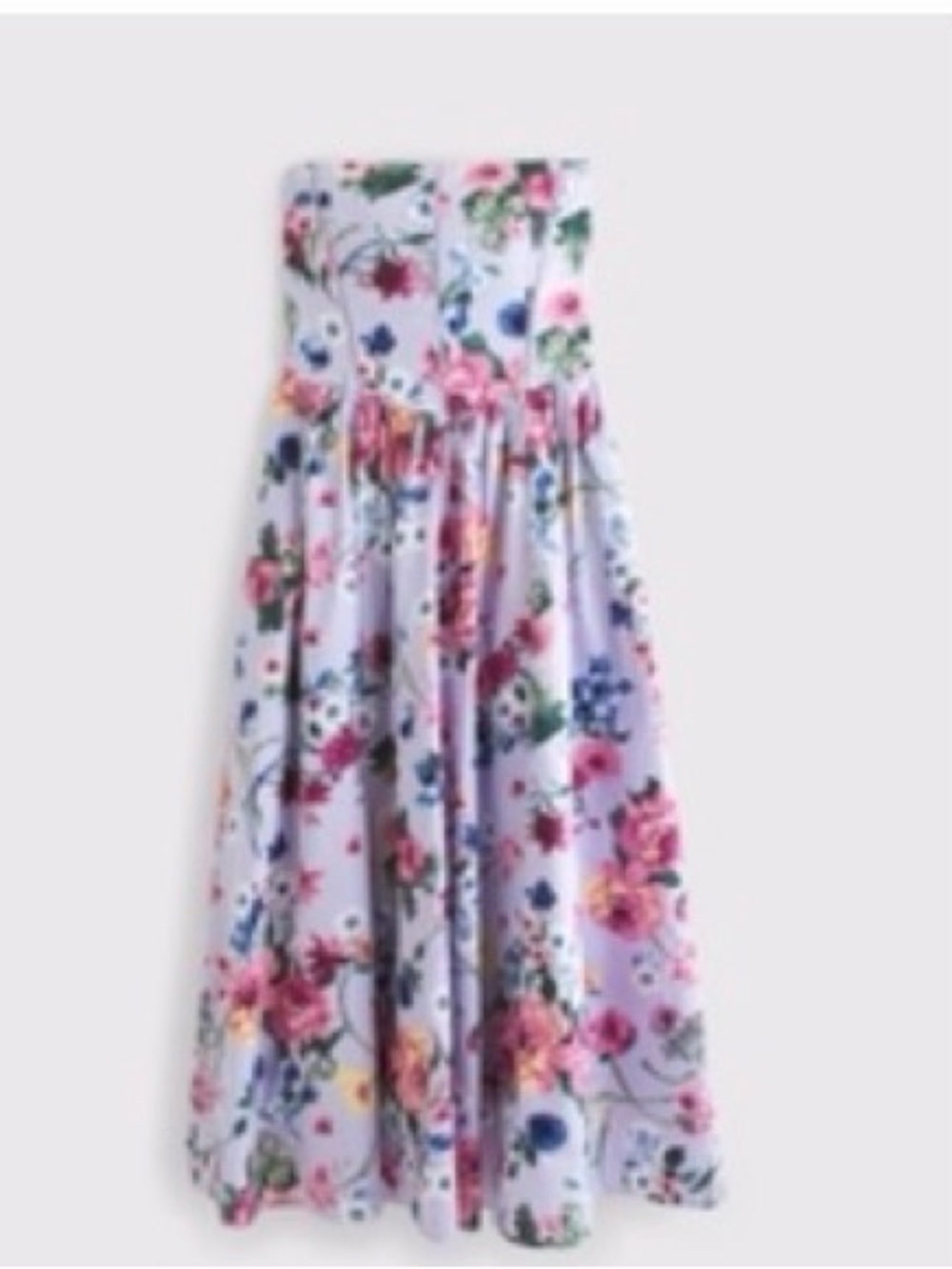 Abercrombie Lavander bra free dipped waist midi dress- medium petite